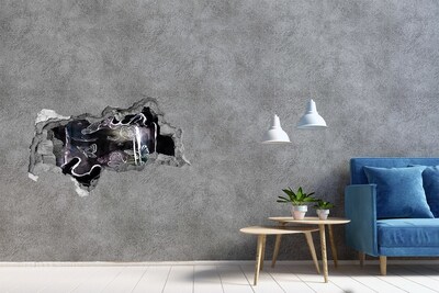 Dziura 3d fototapeta ścienna Motyle w magicznej przestrzeni