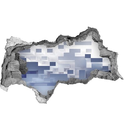 Dziura 3d fototapeta naklejka Abstrakcyjna przestrzeń w niebieskich odcieniach