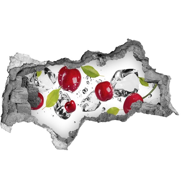 Naklejka 3D dziura okleina Owoce w lodzie