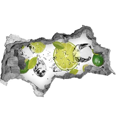 Naklejka 3D dziura okleina Orzeźwiający koktajl z limonką