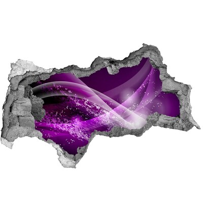 Dziura 3d fototapeta ścienna Fioletowa przestrzeń w murze