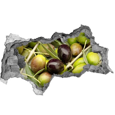 Naklejka 3D dziura okleina Świeże oliwki
