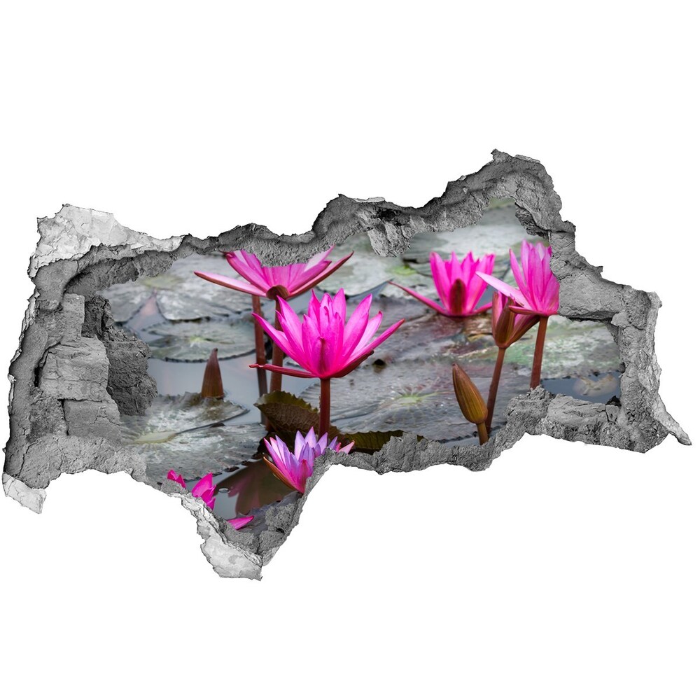 Samoprzylepna dziura naklejka Kwiat lotosu