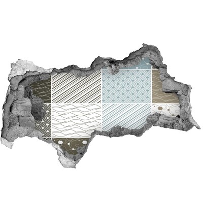 Dziura 3d fototapeta naklejka Wzory na ścianie