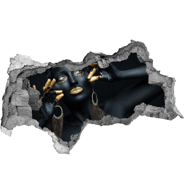 Fototapeta dziura na ścianę Złota tajemnica w ruinach