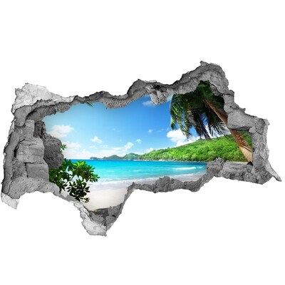 naklejka fototapeta 3D widok Seszele plaża