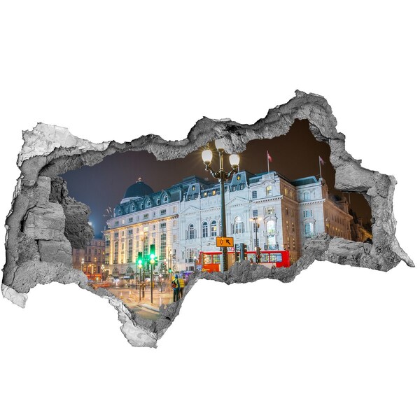 Fototapeta dziura na ścianę 3d Londyn nocą