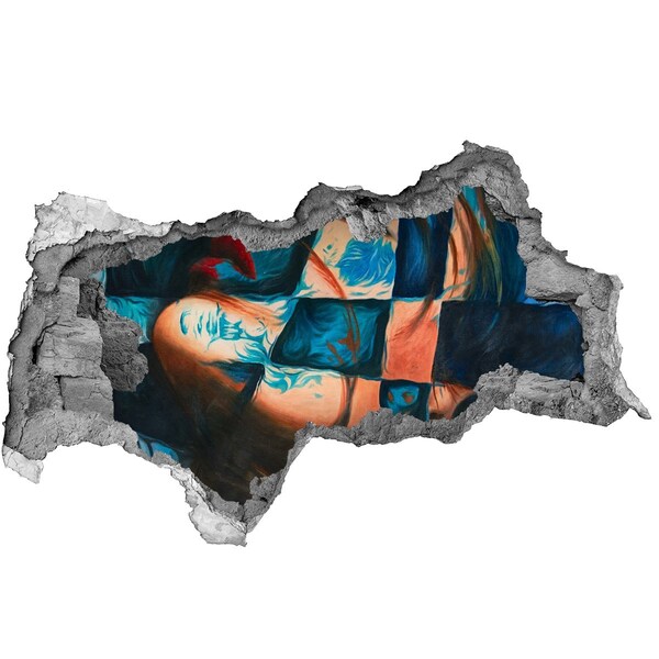 Fototapeta dziura na ścianę Zatopione w kolorze ciało