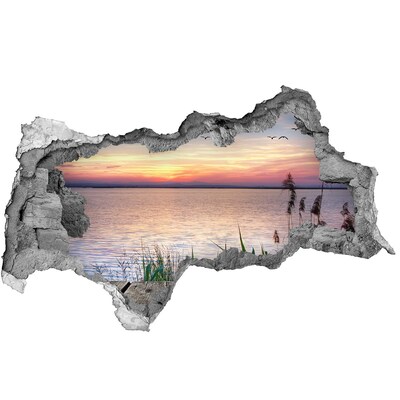 naklejka fototapeta 3D widok Jezioro zachód