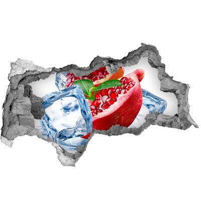 Naklejka 3D dziura okleina Soczysta granatowa owocowa dziura