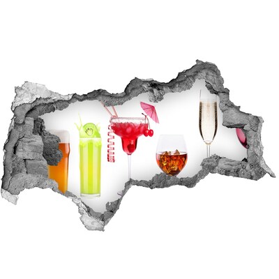 Naklejka 3D dziura na ścianę Bar na plaży