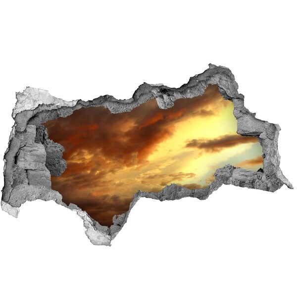 Fototapeta dziura na ścianę Zachód słońca przez dziurę w ścianie