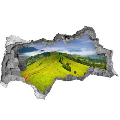 naklejka fototapeta 3D widok Zielone wzgórza