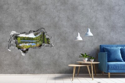 naklejka fototapeta 3D na ścianę Leśna panorama