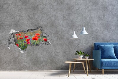 Samoprzylepna dziura na ścianę Polne kwiaty