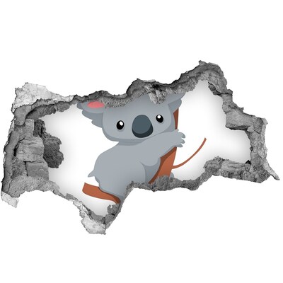 Dziura 3d fototapeta naklejka Koala w dziurze w ścianie