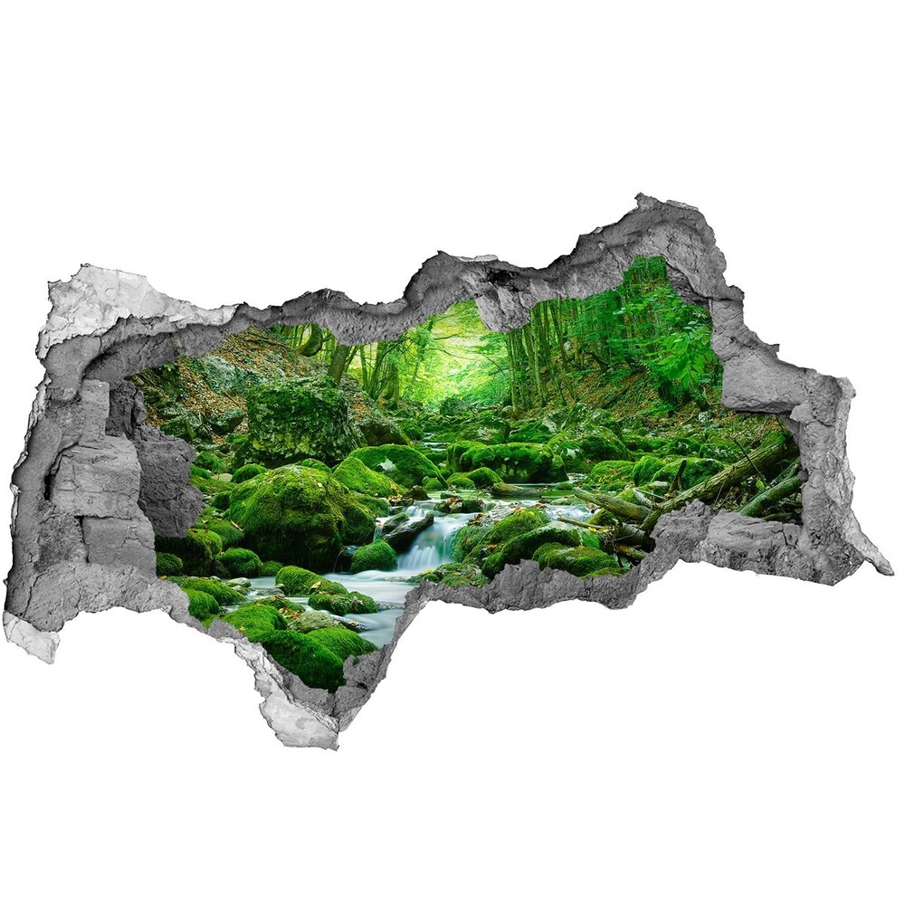 naklejka fototapeta 3D widok Strumień w lesie