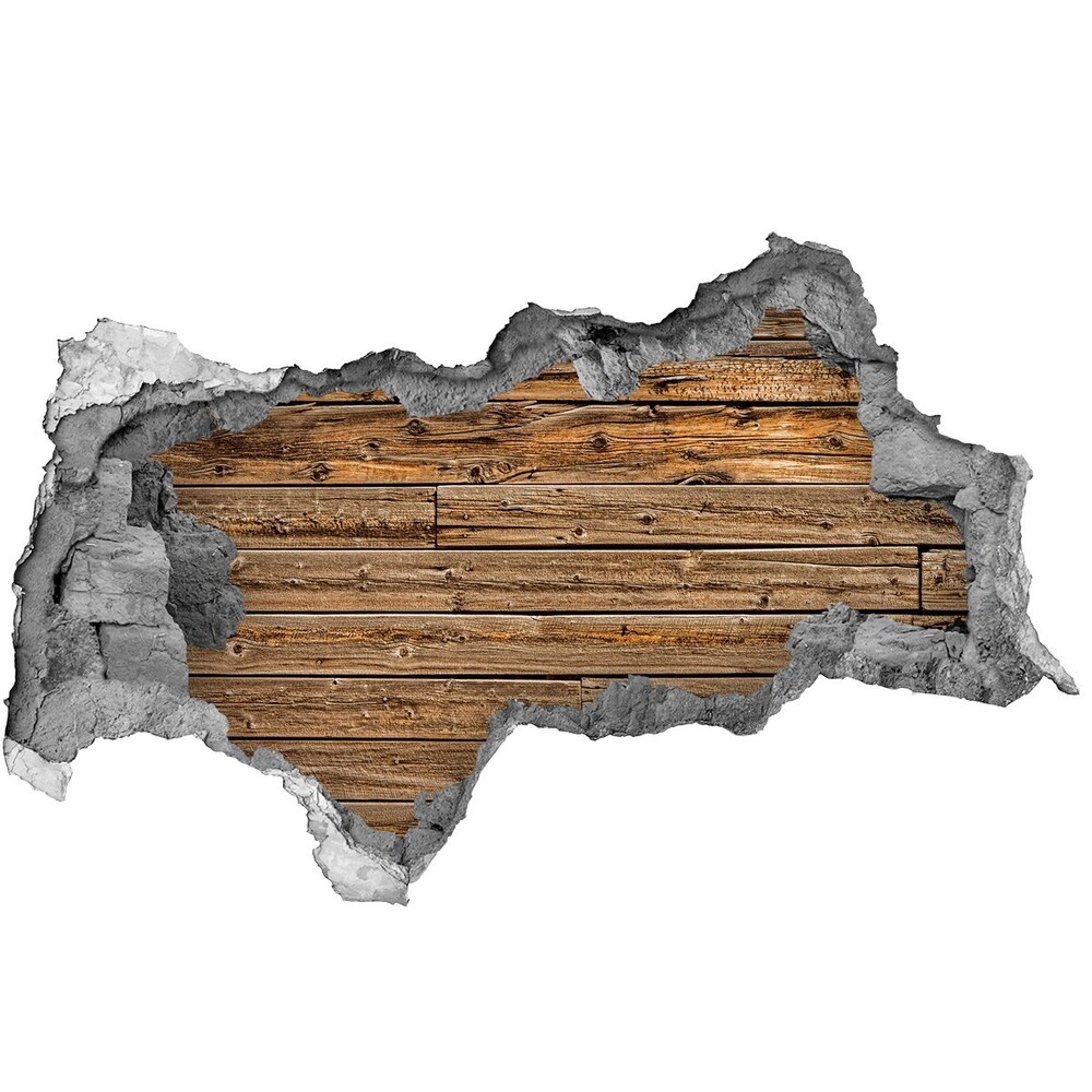Fotoobraz dziura na ścianę Drewniana ściana