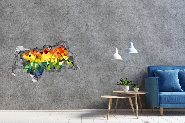 Dziura 3d fototapeta na ścianę Kolorowa dziura w ścianie