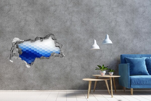 Dziura 3d fototapeta naklejka Otwór do niebieskiego oceanu