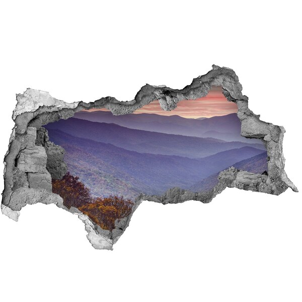 naklejka fototapeta 3D Górski pejzaż o wschodzie słońca