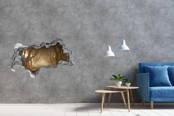 naklejka fototapeta 3D widok Droga wśród drzew