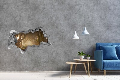 naklejka fototapeta 3D widok Droga wśród drzew