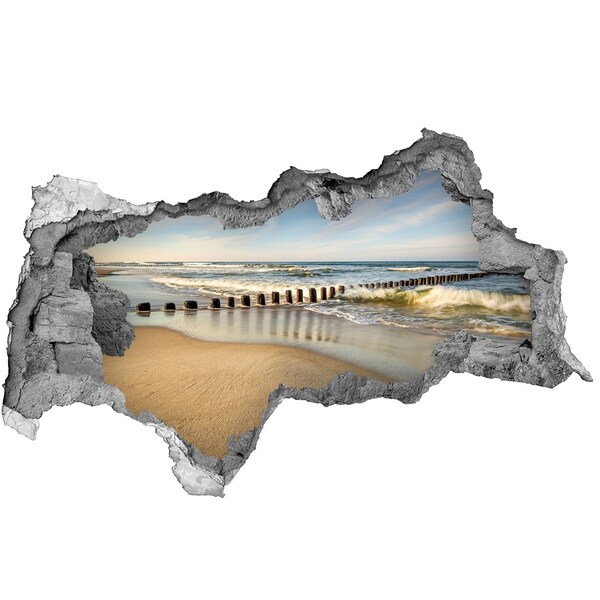 naklejka fototapeta 3D Plaża nad Bałtykiem