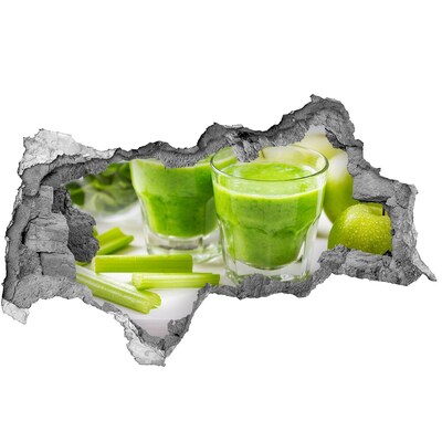 Naklejka dziura na ścianę beton Zielony koktajl zdrowia