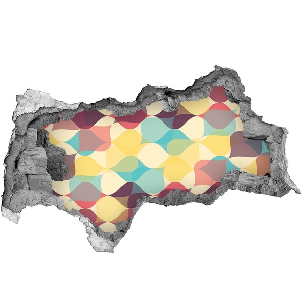 Fotoobraz dziura na ścianę Kolorowe fale na ścianie