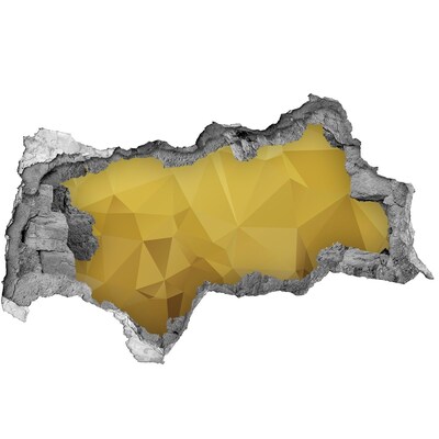 Dziura 3d fototapeta naklejka Złota szczelina w ścianie