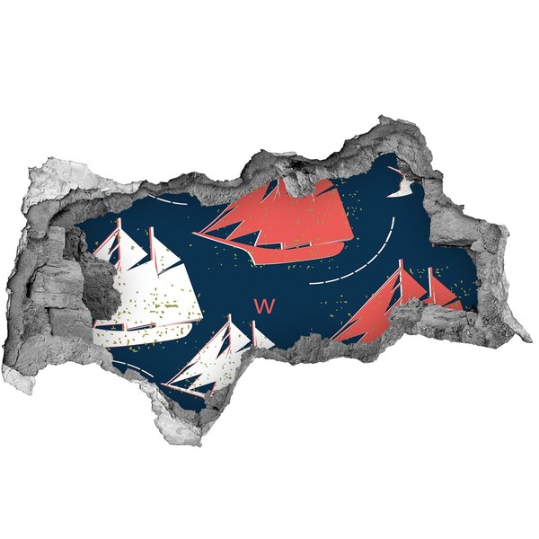 Fototapeta dziura na ścianę Statki na morzu