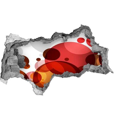 Dziura 3d fototapeta naklejka Kolorowe bąble w dziurze ściany