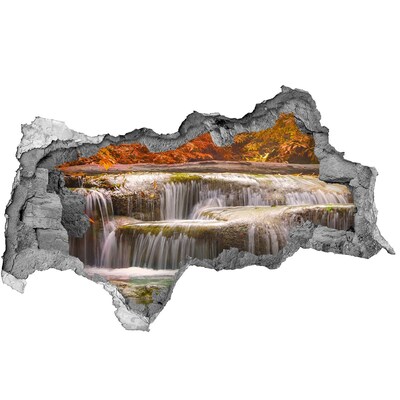 naklejka fototapeta 3D Wodospad jesienią