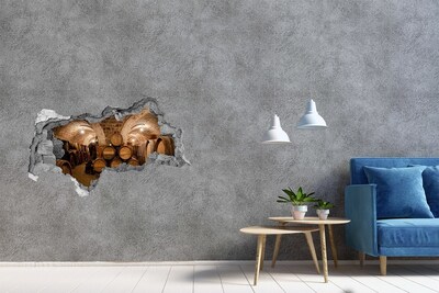 Fototapeta dziura na ścianę 3d Wnętrze winiarni z beczkami