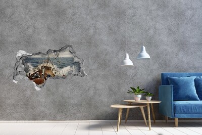 Foto zdjęcie dziura na ścianę Jacht na morzu