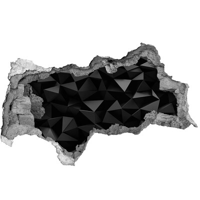 Dziura 3d fototapeta na ścianę Czarna, trójwymiarowa szczelina