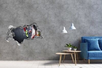 Naklejka 3D dziura na ścianę Kuchnia pełna smaku