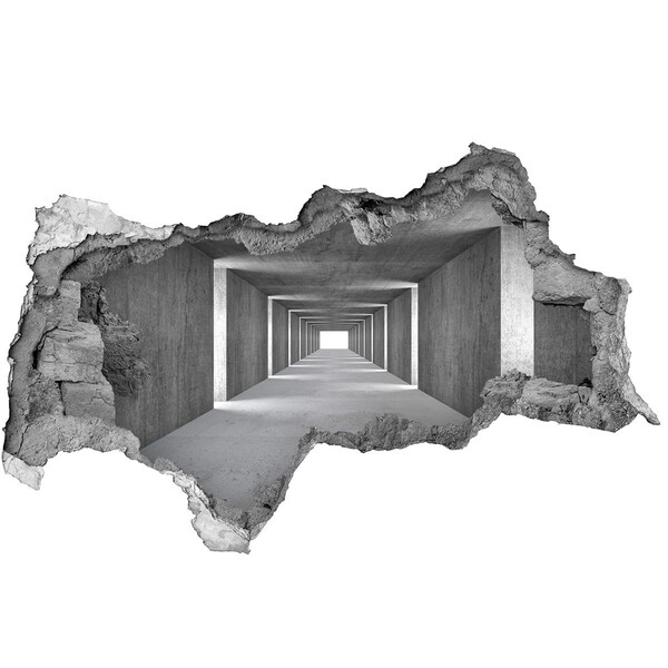 Dziura 3d fototapeta naklejka Betonowy tunel