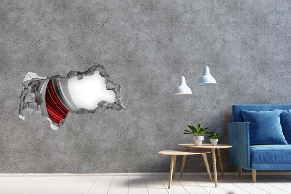 Dziura 3d fototapeta na ścianę naklejka Zniszczona ściana z efektem głębi