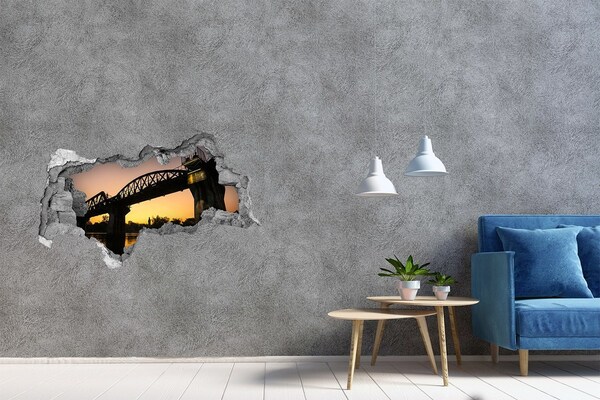 Fototapeta dziura na ścianę 3d Most w Tajlandii