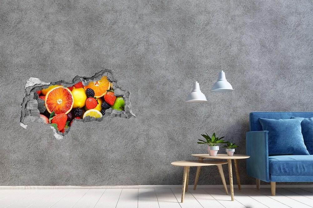 Samoprzylepna naklejka beton Kolorowe owoce