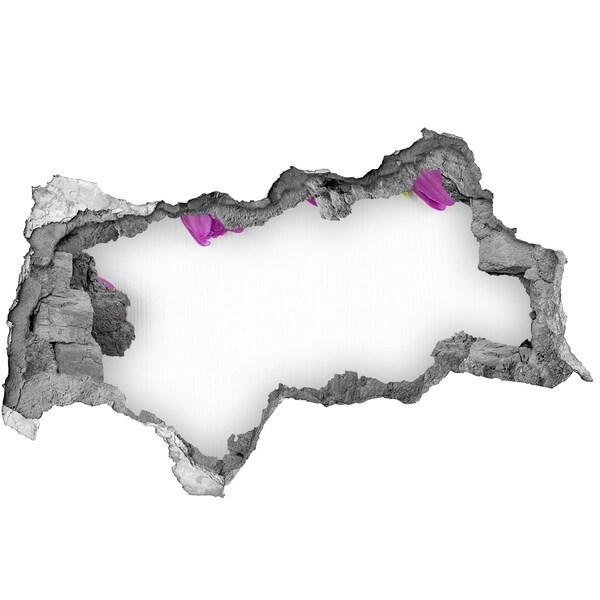 Samoprzylepna dziura na ścianę Kwiatowy wyciek przez ścianę