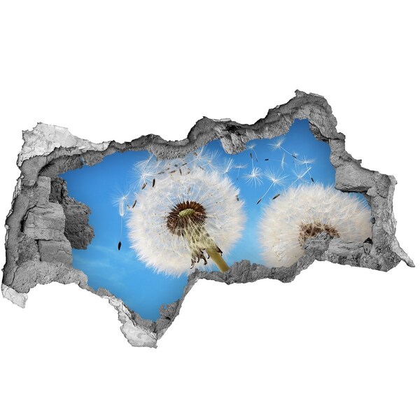 Samoprzylepna dziura na ścianę Dmuchawce w niebieskim niebie