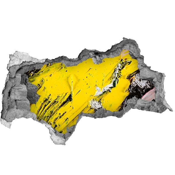 Dziura 3d fototapeta na ścianę Złota dziura w betonie