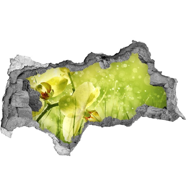 Samoprzylepna dziura naklejka Kwiatowa oaza w zieleni