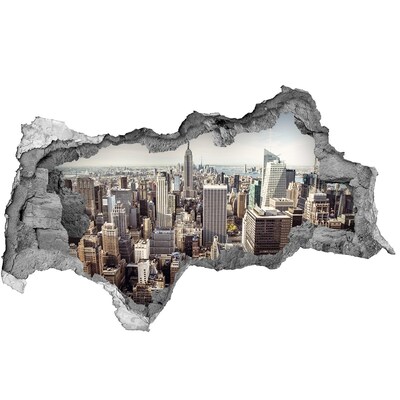 Fototapeta dziura na ścianę 3d Widok na Nowy Jork