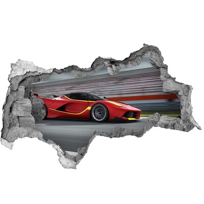 Foto zdjęcie dziura na ścianę Sportowy samochód