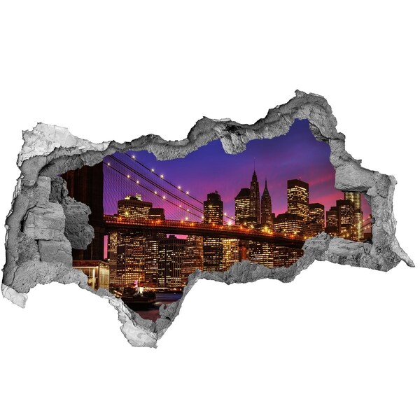 Fototapeta dziura na ścianę 3d Manhattan zachód