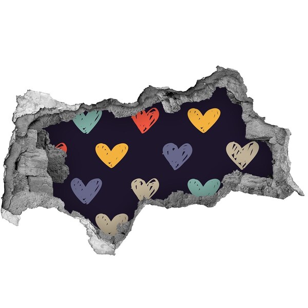 Fotoobraz dziura na ścianę Serce na ścianie